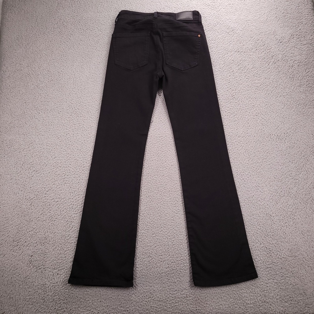 MAVI Jeans Womens Size 4 Maria High Rise Flare Leg Black Stretch Denim 25x30‎